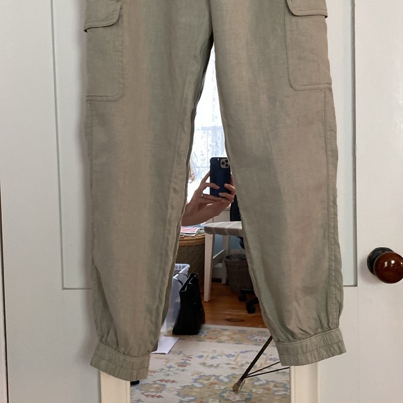 Nicole Miller linen pants, pale green - Picture 5 of 7